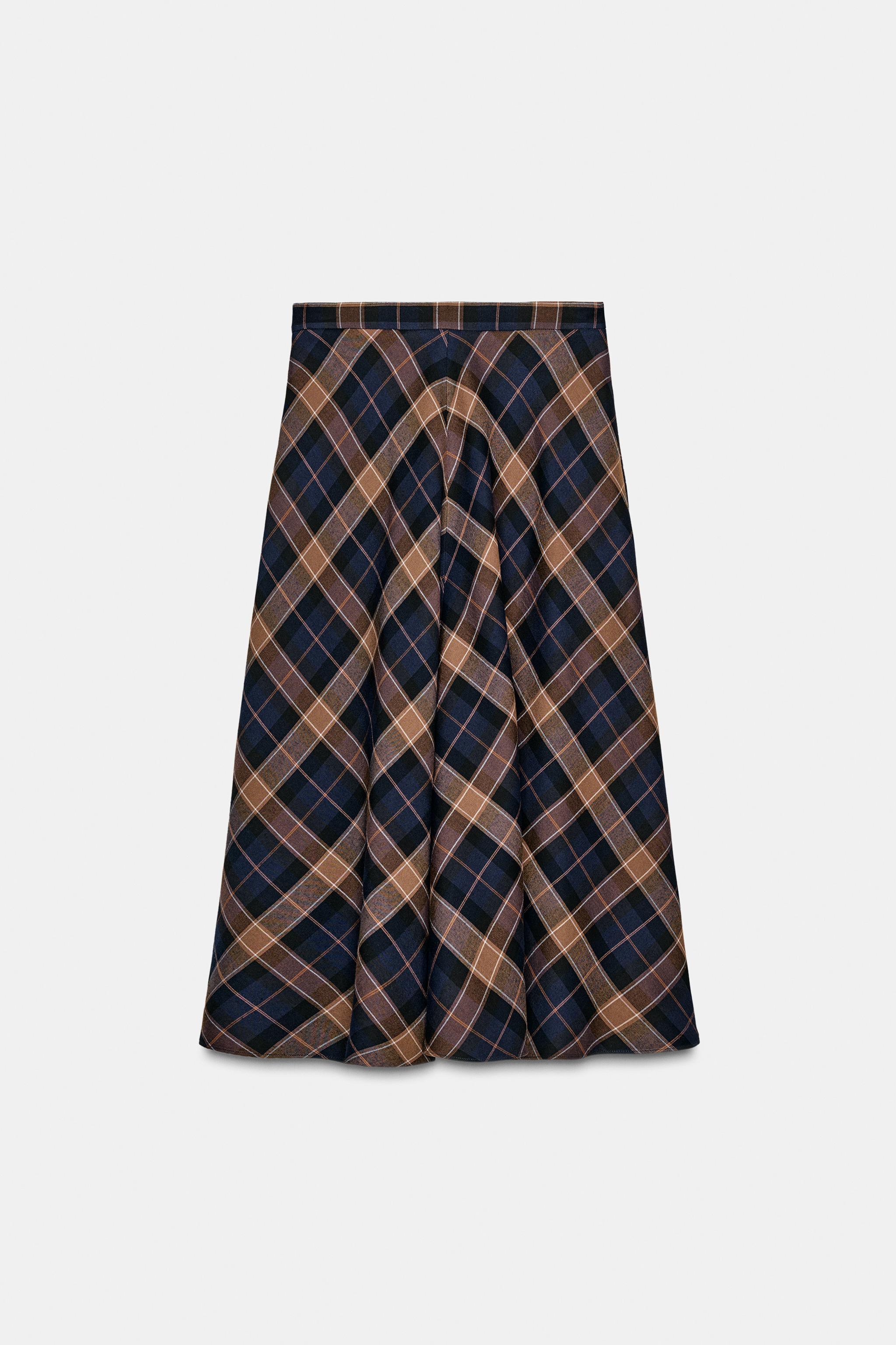 CHECK CAPE SKIRT ZW COLLECTION LIMITED EDITION